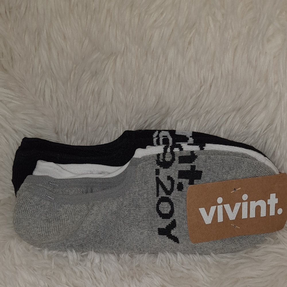 Vivint Gray, Black, and White Socks Set